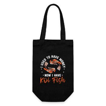 Koi Fish Japanese - Gift Bag for Bottles - black - Front