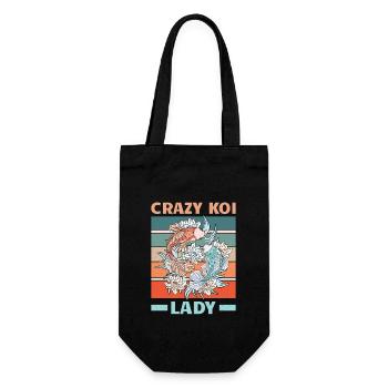 Koi Fish Japanese - Gift Bag for Bottles - black - Front