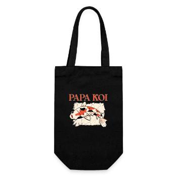 Koi-Fisch Japanisch - Geschenkbeutel für Flaschen - Schwarz - Vorne