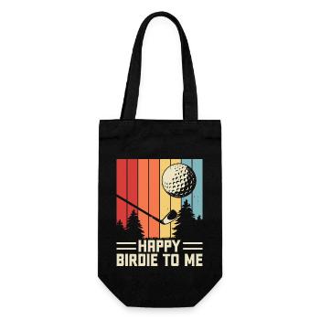 Golf Golfer - Geschenkbeutel für Flaschen - Schwarz - Vorne