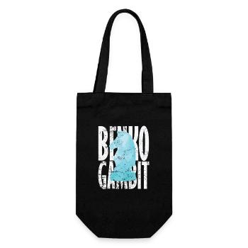 Benko Gambit Volga Gambit Chess - Gift Bag for Bottles - black - Front