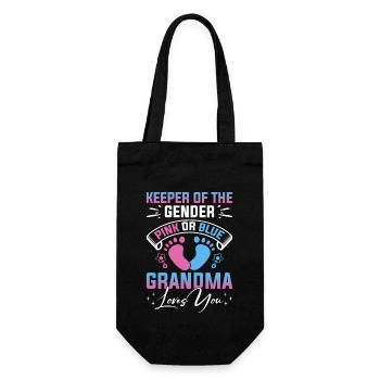 Baby Shower Gender Granny Keeper Of The Gender - Gift Bag for Bottles - black - Front