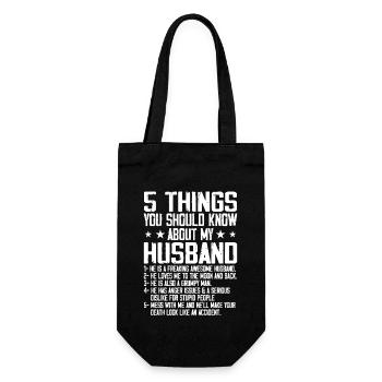 5 Things You Should Know About My Husband - Sac à bouteille - noir - Devant
