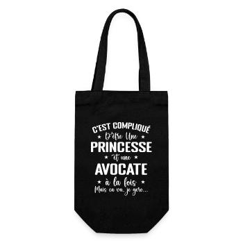 C'est Compliqué D'être Princesse Et Avocate - Sac à bouteille - noir - Devant