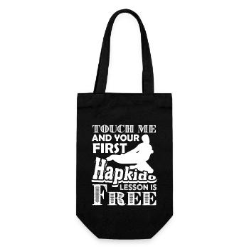 Hapkido Touch Me And Hapkido Lesson Is Free - Gift Bag for Bottles - black - Front