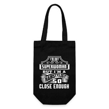 Hair Stylist I'm A Hair Stylist So Close Enough - Gift Bag for Bottles - black - Front
