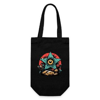 Des plantes, des pierres et un œil d’étoile - Sac à bouteille - noir - Devant