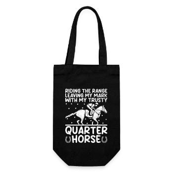 American Quarter Horse Equestrian Horse Lover Hors - Sac à bouteille - noir - Devant
