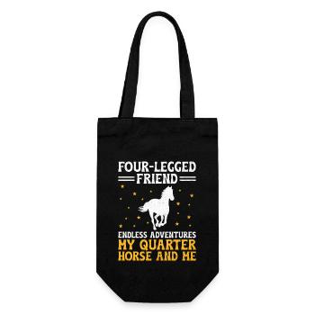 American Quarter Horse Reitpferd Liebhaber Hors - Geschenkbeutel für Flaschen - Schwarz - Vorne