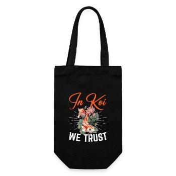 Koi Fish Japanese - Gift Bag for Bottles - black - Front