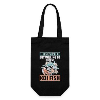 Koi Fish Japanese - Gift Bag for Bottles - black - Front