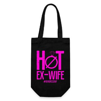Happy Divorce Party Hot Ex-Wife - Geschenkbeutel für Flaschen - Schwarz - Vorne