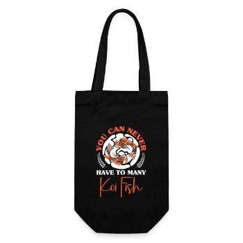 Koi Fish Japanese - Gift Bag for Bottles - black - Front