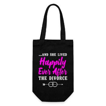 Happy Divorce Party ... And She Lived - Gift Bag for Bottles - black - Front