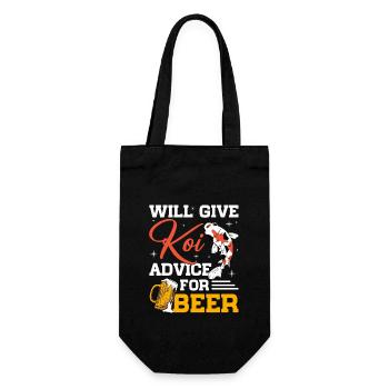 Koi Fish Japanese - Gift Bag for Bottles - black - Front