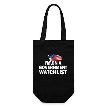 Je suis sur une liste de surveillance du gouvernement - Sac à bouteille - noir - Devant
