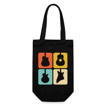 Guitarist Guitar - Gift Bag for Bottles - black - Front