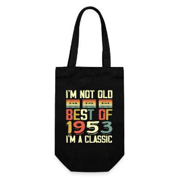 1953 I'm Not Old I'm Classic Vintage 1953 Geburtstag - Geschenkbeutel für Flaschen - Schwarz - Vorne