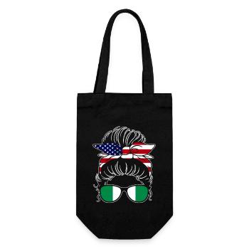 Super chignon désordonné de fille américaine nigériane pour - Sac à bouteille - noir - Devant