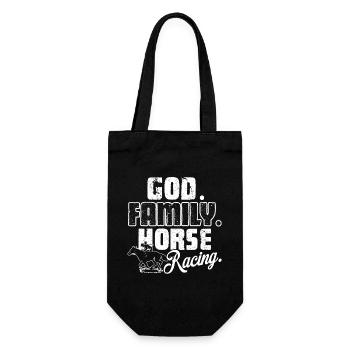 Horse Racing God Family Horse Racing - Gift Bag for Bottles - black - Front