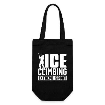 Ice Climbing Extreme Sport - Gift Bag for Bottles - black - Front