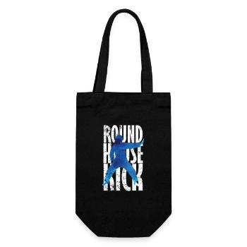 Round House Kick Kickboxing Taekwondo - Gift Bag for Bottles - black - Front