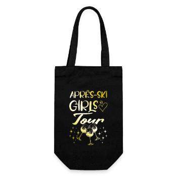 Après-Ski Girls Tour Gold - Gift Bag for Bottles - black - Front