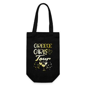 Griechenland Girls Tour Gold - Geschenkbeutel für Flaschen - Schwarz - Vorne