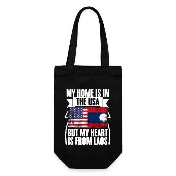 Ma maison est aux États-Unis Racines laotiennes cool pour le - Sac à bouteille - noir - Devant