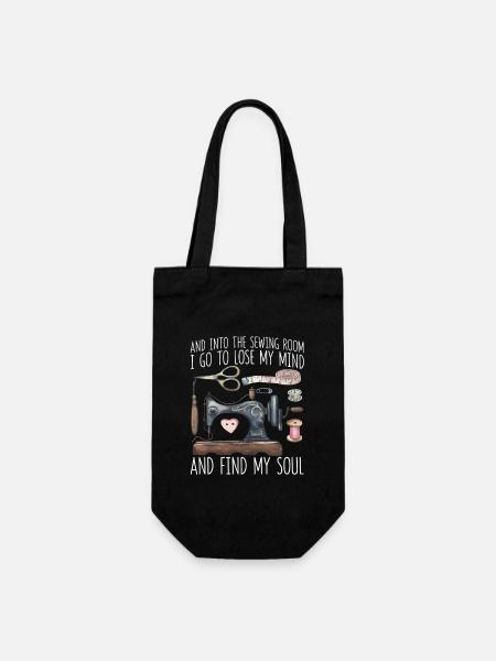 Je vais à la salle de couture à mon - Sac à bouteille - noir