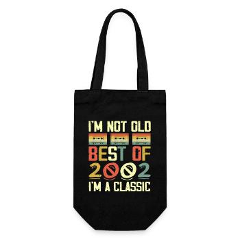 2002 I'm Not Old I'm Classic Vintage 2002 Geburtstag - Geschenkbeutel für Flaschen - Schwarz - Vorne