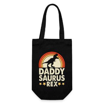 Daddy Saurus Rex Daddy Father Father's Day - Gift Bag for Bottles - black - Front