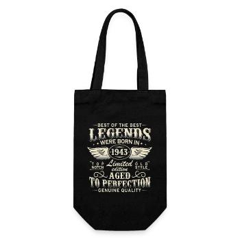 Vintage Legends Born 1943 Vintage BirthdayJ - Gift Bag for Bottles - black - Front