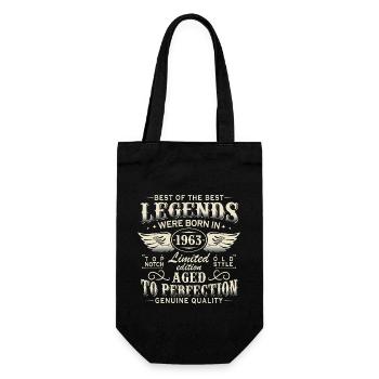 Vintage Legends nés en 1963 Vintage Anniversaire - Sac à bouteille - noir - Devant