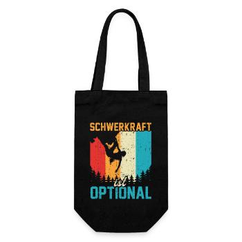Bouldern Kletterhallen Klettern Humor Boulderer - Geschenkbeutel für Flaschen - Schwarz - Vorne