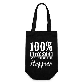 Happy Divorce Party 100% divorcé - Sac à bouteille - noir - Devant