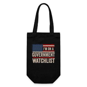 Je suis sur une liste de surveillance du gouvernement - Sac à bouteille - noir - Devant
