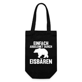 Eisbär Eisbären - Geschenkbeutel für Flaschen - Schwarz - Vorne