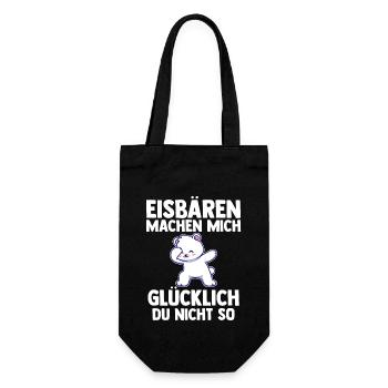 Eisbär Eisbären - Geschenkbeutel für Flaschen - Schwarz - Vorne