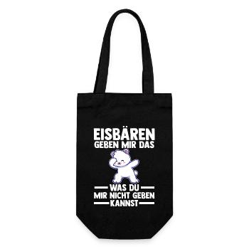 Eisbär Eisbären - Geschenkbeutel für Flaschen - Schwarz - Vorne