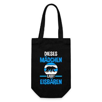 Eisbär Eisbären - Geschenkbeutel für Flaschen - Schwarz - Vorne