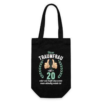 Diese Traumfrau ist 20 Jahre 20 Geburtstag - Geschenkbeutel für Flaschen - Schwarz - Vorne