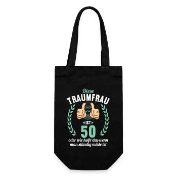 Diese Traumfrau ist 50 Jahre 50 Geburtstag - Geschenkbeutel für Flaschen - Schwarz - Vorne
