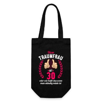 Diese Traumfrau ist 30 Jahre 30 Geburtstag - Geschenkbeutel für Flaschen - Schwarz - Vorne