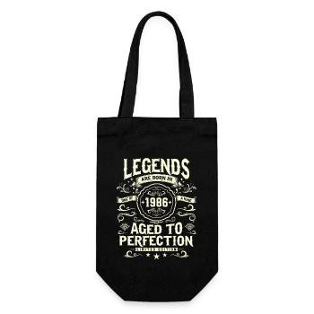 Legendäres 1986er Geburtstagsgeschenk - Geschenkbeutel für Flaschen - Schwarz - Vorne