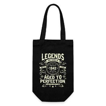 Legendary 1942 Birthday - Gift Bag for Bottles - black - Front
