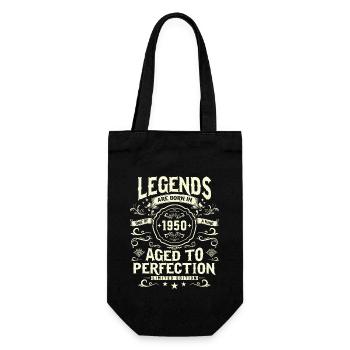 Iconic 1950s Birthday Shirt - Gift Bag for Bottles - black - Front