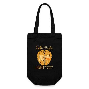 Left I love pi Right Someone said cake math - Gift Bag for Bottles - black - Front