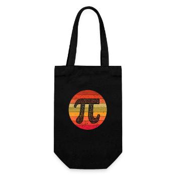 Retro Vintage Symbol Pi Day Mathematik Lehrer - Geschenkbeutel für Flaschen - Schwarz - Vorne