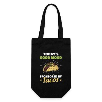 Today's Good Mood Sponsored By Tacos - Gift Bag for Bottles - black - Front